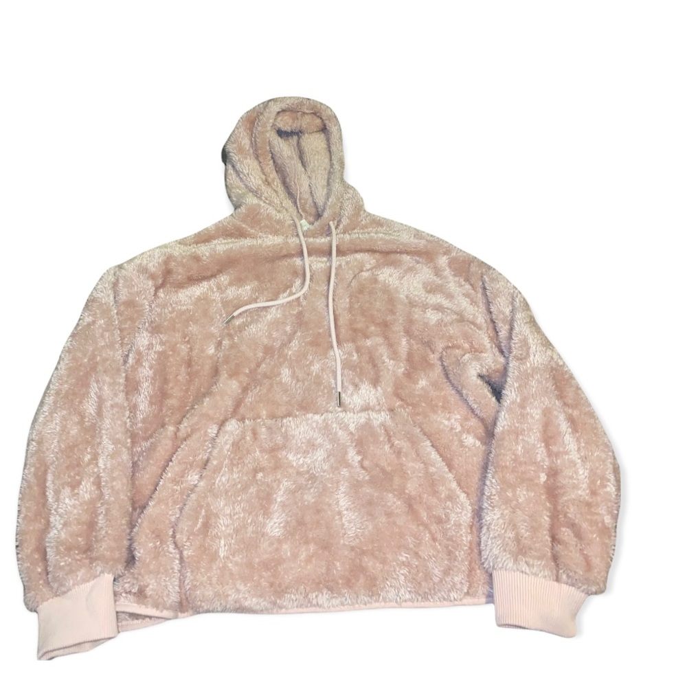 Pink furry hoodie
